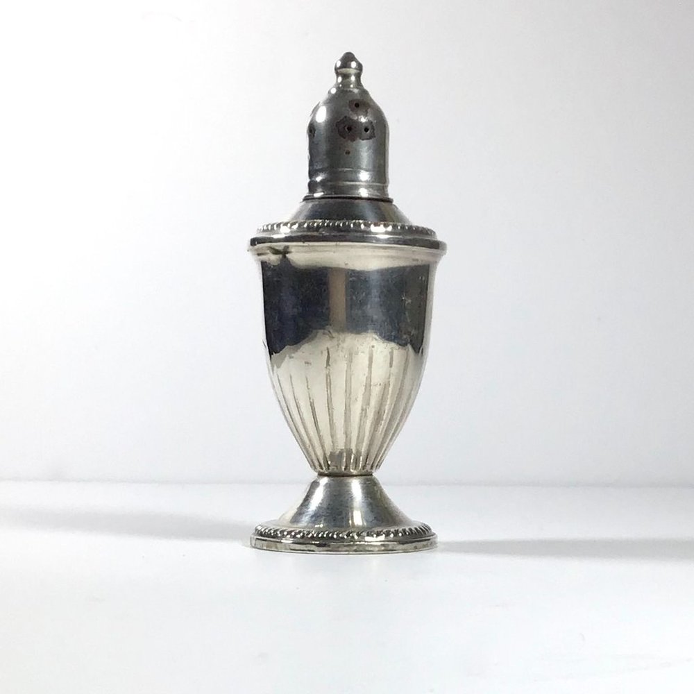 Vintage Crosby Sterling Weighted Shaker with Glass Insert